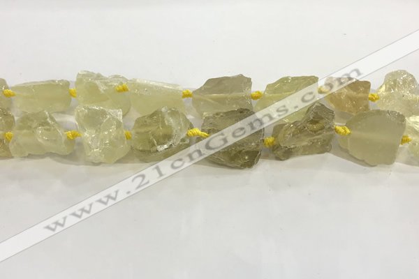 CNG3562 15.5 inches 18*20mm - 25*30mm nuggets rough lemon quartz beads