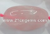 CNG358 15.5 inches 25*40mm - 40*60mm nuggets rose quartz beads