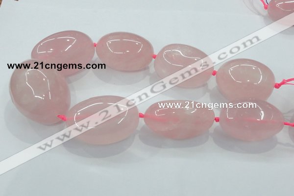 CNG358 15.5 inches 25*40mm - 40*60mm nuggets rose quartz beads