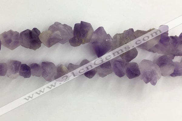 CNG3580 8*12mm - 15*28mm faceted nuggets lavender amethyst beads