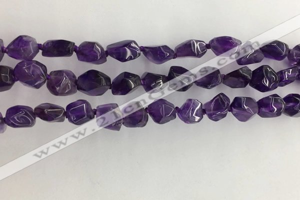 CNG3581 15.5 inches 8*10mm - 10*12mm nuggets amethyst beads