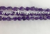 CNG3582 15.5 inches 8*10mm - 10*12mm nuggets matte amethyst beads