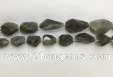 CNG3589 13*18mm - 15*30mm faceted nuggets labradorite beads