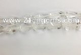 CNG3593 15*25mm - 20*35mm faceted nuggets white crystal beads