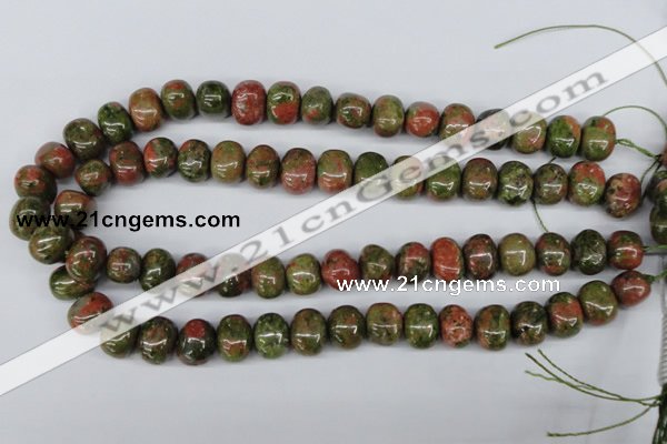 CNG36 15.5 inches 11*15mm nuggets unakite gemstone beads