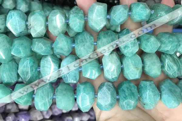 CNG3610 15.5 inches 13*20mm - 15*24mm faceted nuggets amazonite beads