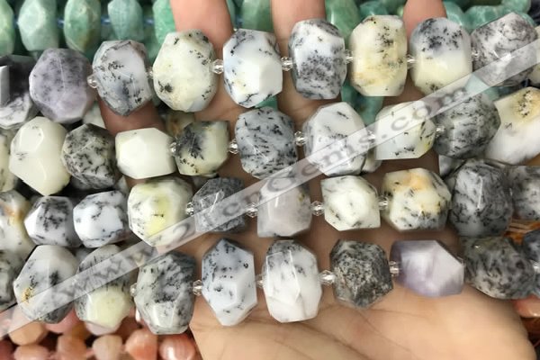 CNG3611 15.5 inches 13*20mm - 15*24mm faceted nuggets white opal beads