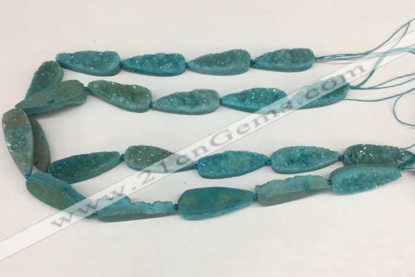 CNG3626 15.5 inches 12*35mm teardrop druzy agate beads