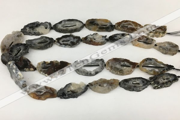 CNG3643 15.5 inches 22*30mm - 30*40mm freeform druzy agate beads