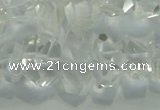 CNG365 15.5 inches 10*20mm faceted nuggets white crystal beads