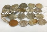 CNG3654 15.5 inches 25*32mm - 28*38mm freeform druzy agate beads