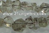 CNG366 15.5 inches 10*20mm faceted nuggets smoky quartz beads