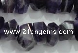 CNG367 15.5 inches 10*20mm faceted nuggets amethyst beads