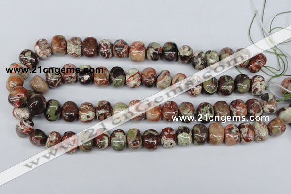 CNG37 15.5 inches 11*15mm nuggets rainforest agate gemstone beads