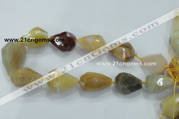 CNG378 15.5 inches 18*22mm – 25*38mm faceted nuggets agate beads