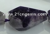 CNG381 15.5 inches 22*35mm – 35*50mm faceted nuggets amethyst beads