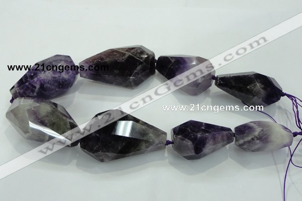 CNG381 15.5 inches 22*35mm – 35*50mm faceted nuggets amethyst beads