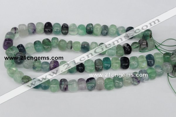 CNG39 15.5 inches 11*15mm nuggets fluorite gemstone beads