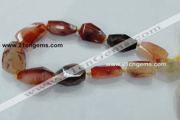 CNG393 15.5 inches 20*28mm – 25*40mm faceted nuggets agate beads