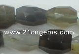 CNG394 15.5 inches 16*26mm faceted nuggets grey agate beads