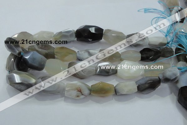 CNG395 15.5 inches 15*25mm – 22*30mm faceted nuggets agate beads