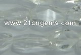 CNG402 15.5 inches 15*20mm faceted nuggets white crystal beads