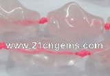 CNG422 15.5 inches 15*20mm - 22*34mm nuggets rose quartz beads