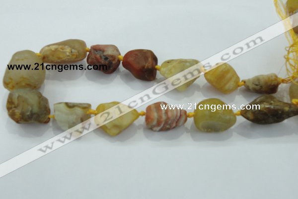 CNG432 15.5 inches 18*25mm – 25*38mm nuggets agate gemstone beads