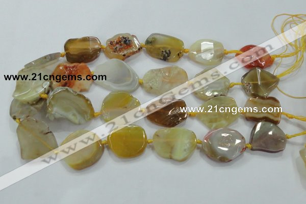 CNG452 15.5 inches 20*28mm - 30*38mm nuggets agate gemstone beads