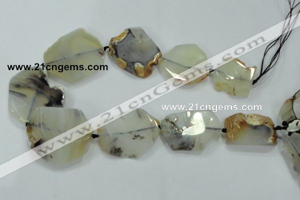 CNG456 15.5 inches 24*30mm - 35*55mm nuggets agate gemstone beads