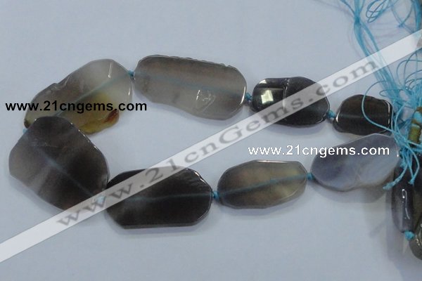 CNG458 15.5 inches 20*30mm - 40*60mm nuggets agate gemstone beads