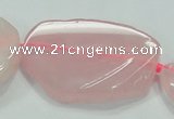 CNG460 15.5 inches 20*30mm - 45*55mm nuggets rose quartz beads