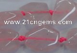 CNG465 15.5 inches 13*18mm - 20*30mm nuggets rose quartz beads