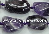 CNG466 15.5 inches 15*20mm - 20*35mm nuggets amethyst beads