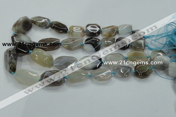 CNG467 15.5 inches 15*20mm - 20*35mm nuggets agate beads
