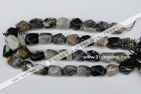 CNG47 15.5 inches 18*20mm faceted nuggets jasper gemstone beads