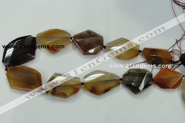 CNG470 15.5 inches 20*30mm - 28*45mm faceted nuggets agate beads