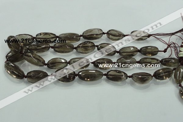 CNG475 15.5 inches 15*20mm - 25*35mm faceted nuggets smoky quartz beads