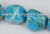 CNG48 15.5 inches 20*25mm nuggets dyed turquoise gemstone beads