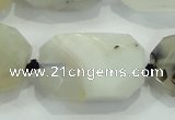CNG491 15 inches 18*25mm – 30*35mm twisted & faceted nuggets agate beads