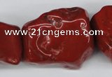 CNG50 15.5 inches 25*35mm nuggets red jasper gemstone beads