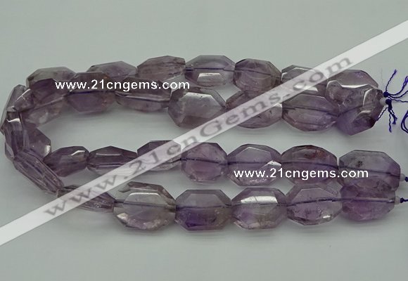 CNG5001 15.5 inches 18*25mm - 22*30mm faceted freeform amethyst beads