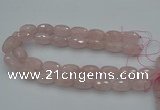 CNG5004 15.5 inches 15*25mm faceted rice rose quartz beads