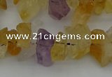 CNG5014 15.5 inches 6*10mm - 13*18mm nuggets amethyst & citrine beads