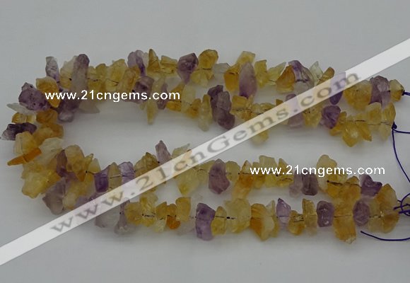 CNG5014 15.5 inches 6*10mm - 13*18mm nuggets amethyst & citrine beads