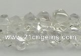 CNG5022 15.5 inches 6*8mm - 10*14mm faceted nuggets white crystal beads