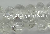 CNG5023 15.5 inches 10*14mm - 13*18mm faceted nuggets white crystal beads