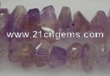 CNG5025 15.5 inches 6*10mm - 10*18mm faceted nuggets ametrine beads