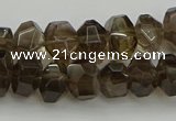 CNG5028 15.5 inches 6*9mm - 10*15mm faceted nuggets smoky quartz beads