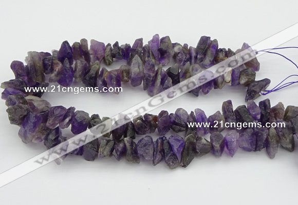 CNG5032 15.5 inches 8*25mm - 12*40mm nuggets amethyst beads